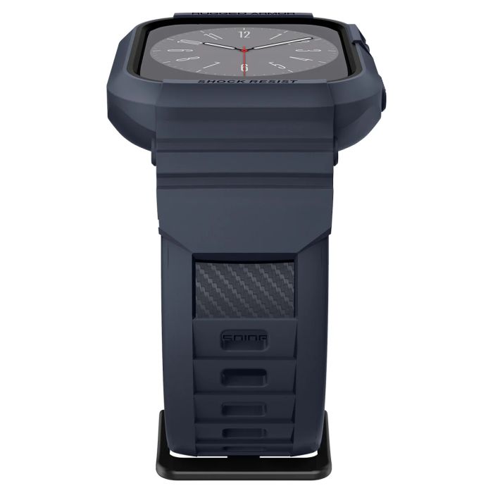 Чехол и ремешок 2в1 Spigen для Apple Watch 45-44mm, Rugged Armor Pro, Charcoal Gray