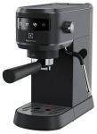 Кавоварка Electrolux ріжкова, 1л, мелена, ручний капуч, LED-дисплей, підігрів чашок, чорний