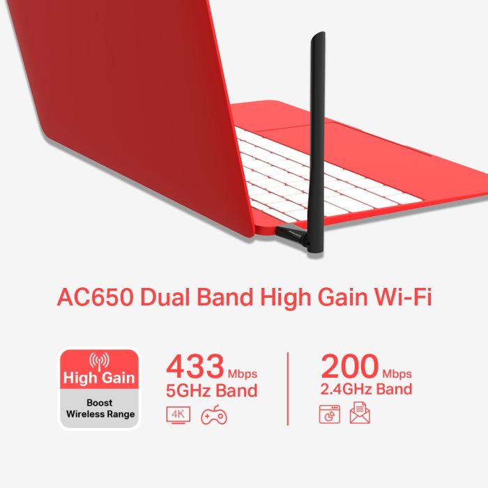 Адаптер WiFi MERCUSYS  AC650, USB Mercusys MU6H