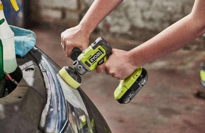Шліфмашина полірувально-шліфувальна акумуляторна Ryobi ONE+ RDP18-0 18В 76мм 7800об/хв шпиндель М8 2 режими роботи набір аксесуарів 1.3кг без АКБ та ЗП