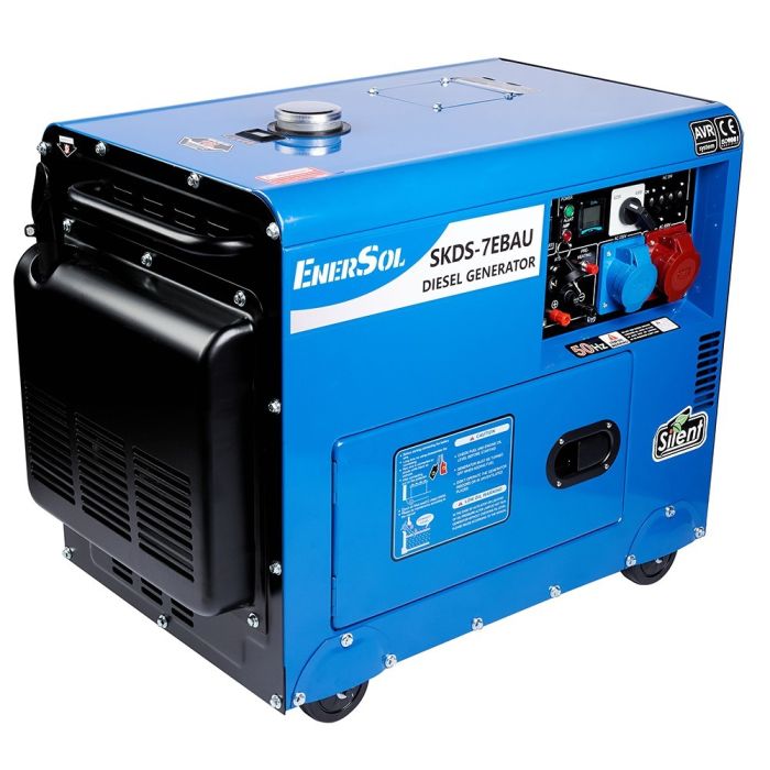 Генератор дизельний EnerSol, 230В/380В, 1/3 фази, 6/6.5кВт, електростартер, 156кг