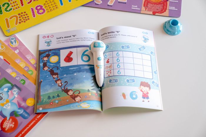 Книга Игры математики сезон 1-4 с интерактивной способностью Smart Koala, 4шт