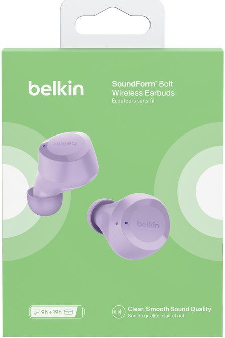 Наушники TWS Belkin Soundform Bolt True Wireless, лаванда