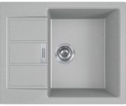 Кухонна мийка Franke Sirius 2.0, тектонайт, прямокутна, з крилом, 620х500х200, чаша-1, врізна, S2D 611-62, сірий