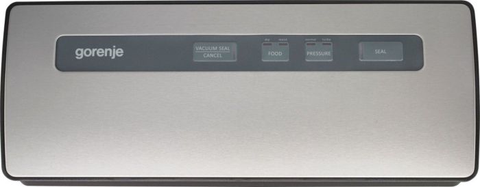 Вакуумный упаковщик GORENJE, электронное упр, 120 Вт., ф-ция запаивания и вакуумирования, серебристый