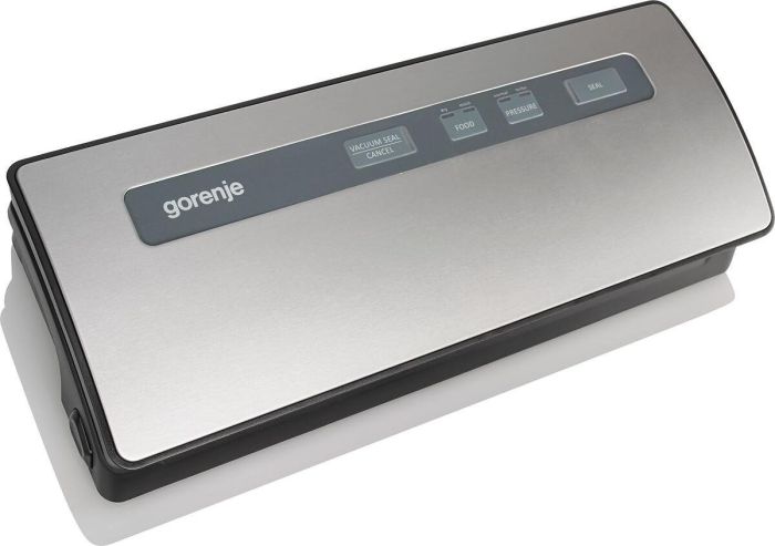 Вакуумный упаковщик GORENJE, электронное упр, 120 Вт., ф-ция запаивания и вакуумирования, серебристый