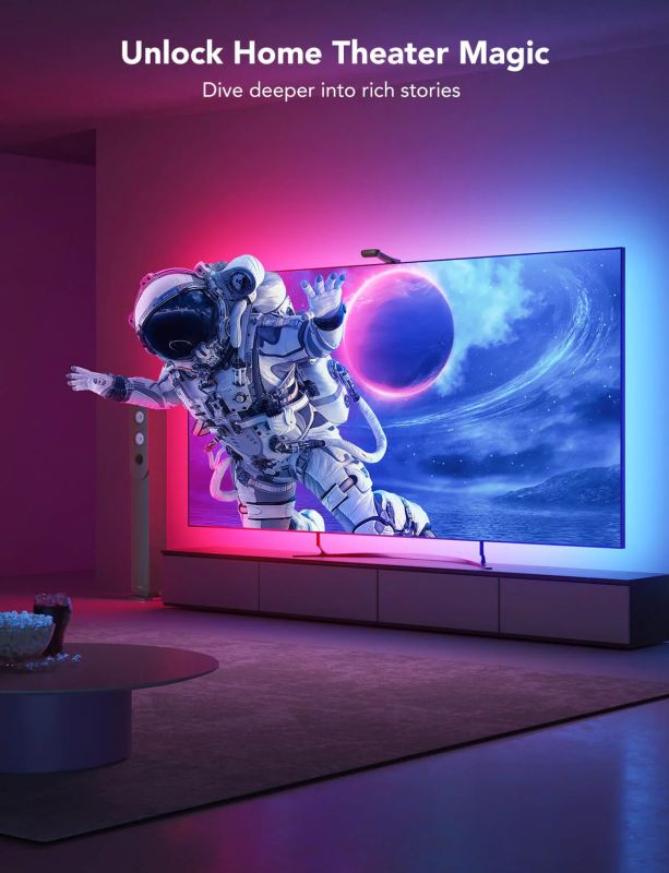 Набор адаптивной подсветки Govee H605C Envisual TV Backlight T2 with Dual Cameras 75-85' RGB Черный