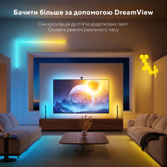 Набор адаптивной подсветки Govee H605C Envisual TV Backlight T2 with Dual Cameras 75-85' RGB Черный