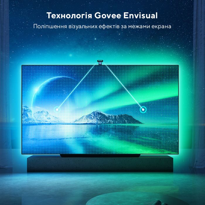 Набор адаптивной подсветки Govee H605C Envisual TV Backlight T2 with Dual Cameras 75-85' RGB Черный