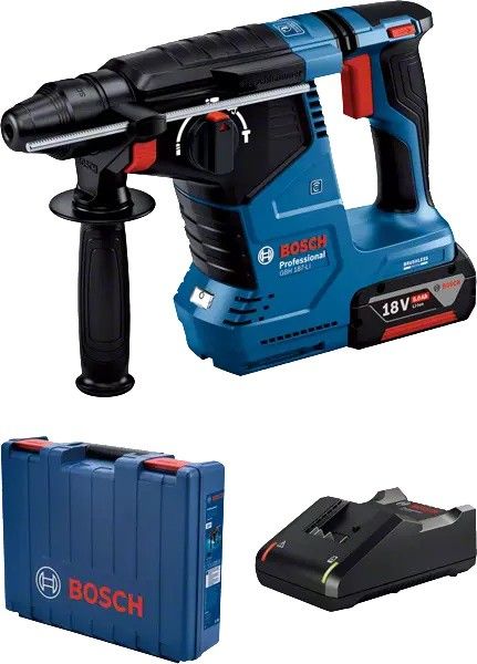 Перфоратор акумуляторний Bosch Professional GBH 187-LI SDS-plus 18В 1х5А·год 2.4Дж 3кг