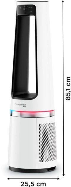 Очиститель воздуха Rowenta вен-тор+об-тель Eclipse 3IN1, 35м2, 107м3/час, пульт ДУ, дисплей, HEPA фильтр, 12 ур. ск-сти, белый