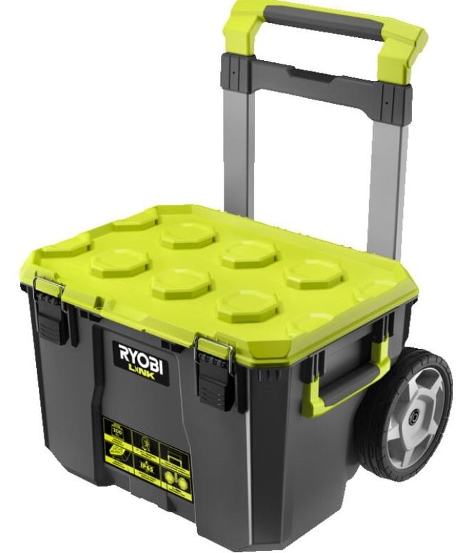 Ящик модульный для инструмента Ryobi Link RSL201, на колесиках, телескопическая ручка, 39х57х49.5см, пластик