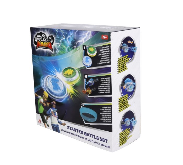 Игровой набор Infinity Nado VI Starter Battle Set Золотой Воин Феникс против Ослепительный Леопард (Gold Warrior Phoenix vs Lighting Leopard)
