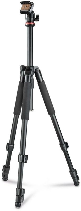 Трипод фотоапарату Hama Traveller-163, кулястий, 47-163см, чорний