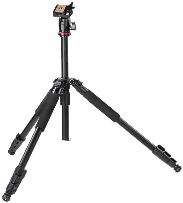 Трипод фотоапарату Hama Traveller-163, кулястий, 47-163см, чорний