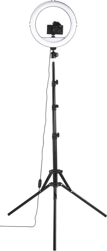 Трипод смартфону Hama Steady-120 V2, кулястий, 185см, Bluetooth, зі світлодіодним кільцем, чорний