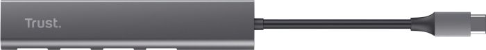 Хаб Trust Halyx USB-С > 4xUSB-А 3.2, Алюминий, 0.1м, Серый