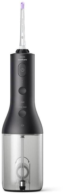 Іригатор Philips портативний Sonicare Cordless Power Flosser 3000, чаша 250 мл, чохол, 2 насадки , чорний