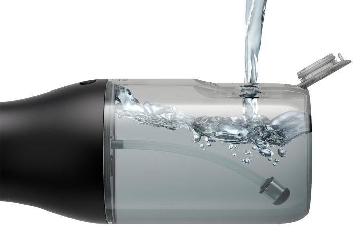 Іригатор Philips портативний Sonicare Cordless Power Flosser 3000, чаша 250 мл, чохол, 2 насадки , чорний