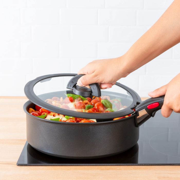 Крышка Tefal Ingenio 24см, стекло, силикон, прозрачно-черный
