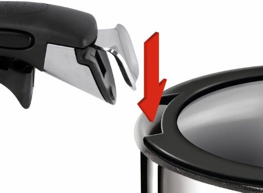 Крышка Tefal Ingenio 24см, стекло, силикон, прозрачно-черный