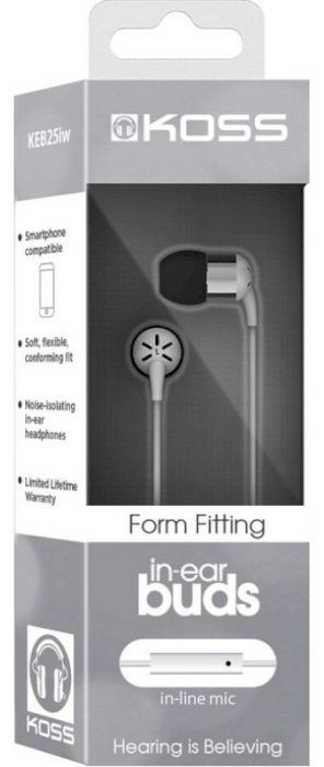 Наушники Koss KEB25iW In-Ear Mic White