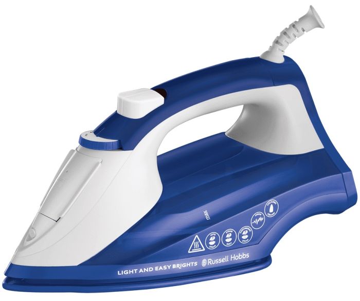 Утюг Russell Hobbs Light & Easy Brights Sapphire, 2400Вт, 240мл, паровой удар -115гр, постоянный пар - 35гр, керам. подошва, темно синий