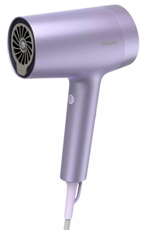 Фен Philips 7000 Series, 1800Вт, режимов-3, дифузор, иониз-я, хол. обдув, фиолетовый