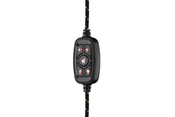 Гарнитура игровая 2E GAMING HG315, 7.1, USB-A, RGB, 2м, жёлтый