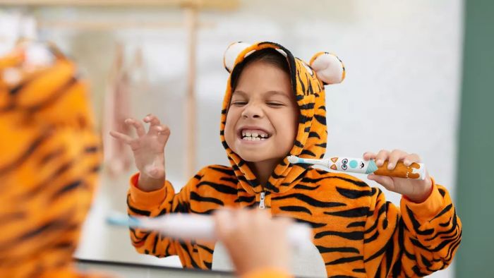 Щітка зубна електр. Philips, Philips Sonicare For Kids, для дітей, насадок-1, 2 комплекти наклейок, білий