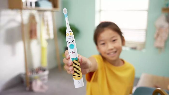 Щітка зубна електр. Philips, Philips Sonicare For Kids, для дітей, насадок-1, 2 комплекти наклейок, білий