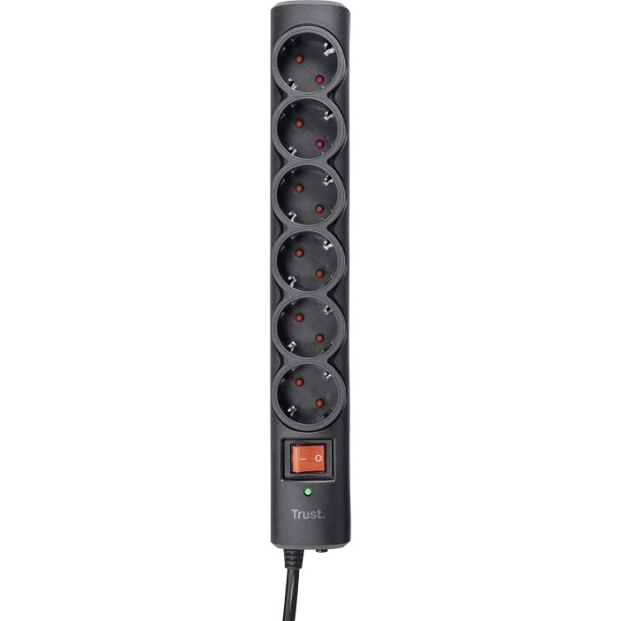 Сетевой фильтр Trust Surge Guard 6XSchuko,3G*1.5мм2, 1.8м, Черный