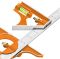 Угольник Neo Tools, 30см, мультикомбинированный, транспортир, уровень, держатель алюминий