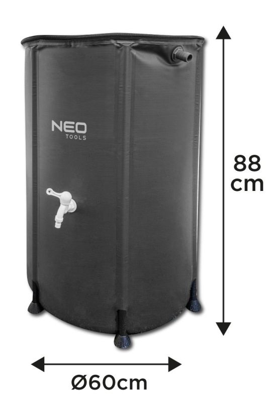 Контейнер для воды Neo Tools, складной, 250л, ПВХ, устойчивость к УФ, 3/4", 60х88см