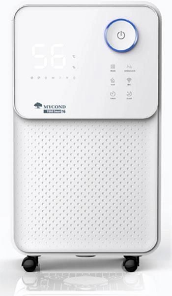 Осушувач повітря MYCOND YUGO SMART 16, 16л.на добу, 30м.кв  , 150м3/год, 270Вт, ел.кер-ня, таймер, авто вимк., білий