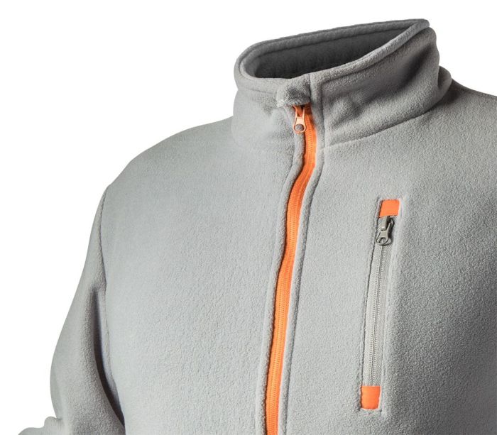 Кофта рабочая Neo Tools Outdoor, флисовая, 300г/м кв, на молнии, S(48), серый светлый