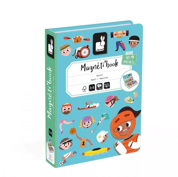 Магнитная книга Janod Спорт 65эл
