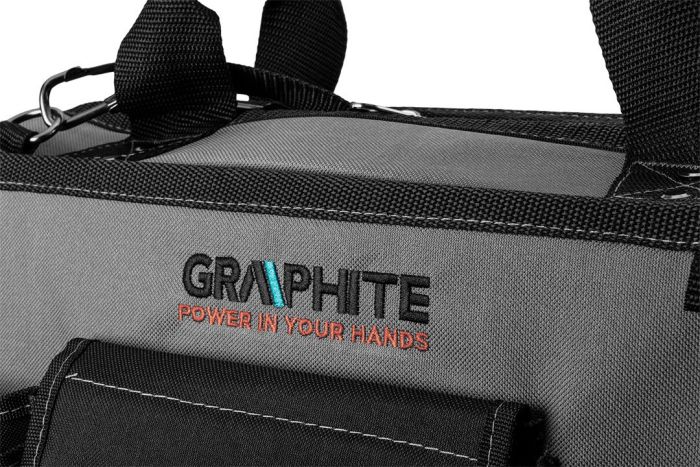 Сумка для инструмента GRAPHITE Energy+, Medium, 18.5л, жесткая конструкция, водостойкая, полиэстер, 25х42х22.5см, совместимая с 58G093