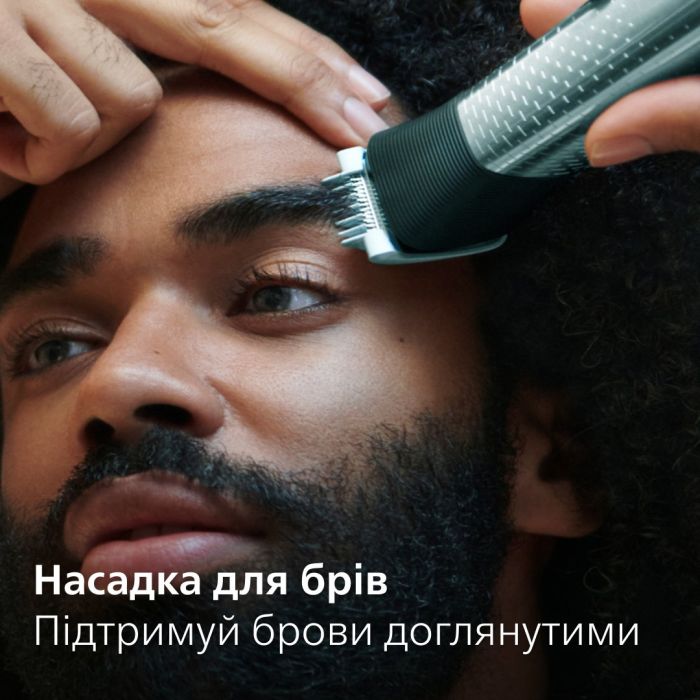 Триммер Philips Series 9000 для бороды, усов,головы, тела, акум., насадок-13, сталь, серый