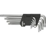 Ключи Torx TOPEX, набор 9шт, длинные, CrV, T10-T50