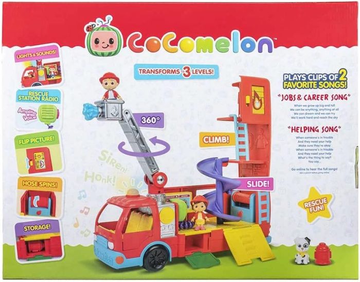 Игровой набор CoComelon Feature Vehicle Пожарная машина-трансформер с аксессуарами