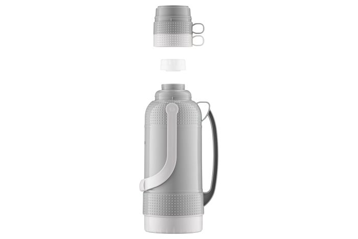 Термос Ardesto Gemini Gourmet, 3200мл, пластик, боросиликатное стекло, серый