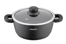Каструля зі скляною кришкою Ardesto Gemini Anzio, 2.5л, алюміній, чорний