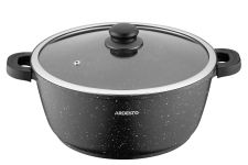Каструля зі скляною кришкою Ardesto Gemini Anzio, 6.4л, алюміній, чорний