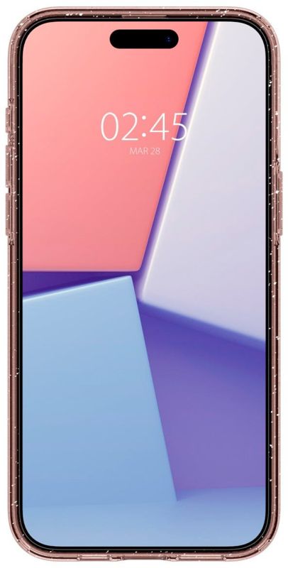 Чехол Spigen для iPhone 15 Pro, Liquid Crystal Glitter, Rose Quartz