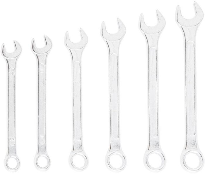 Ключи гаечные Top Tools, набор 6шт, комбинированные, 8-17мм