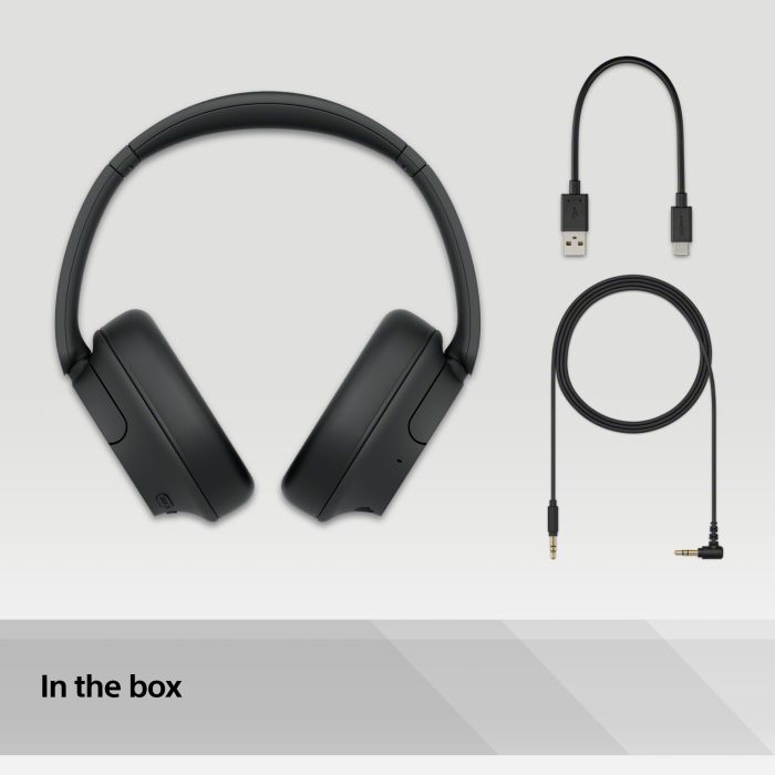 Наушники Over-ear Sony WH-CH720N BT 5.2, ANC, SBC, AAC, Wireless, Mic, Черный