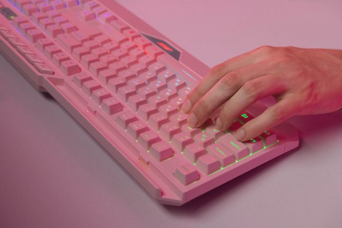 Клавиатура мембранная 2E GAMING KG315 110key, USB-A, EN/UA, RGB, розовый