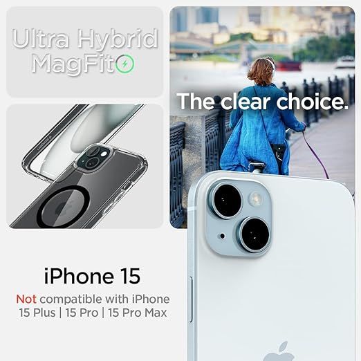 Чехол Spigen для iPhone 15, Ultra Hybrid MagFit, Black