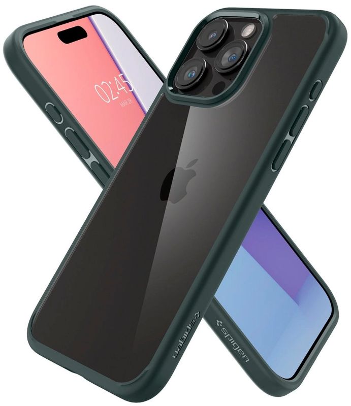 Чохол Spigen для iPhone 15 Pro Max, Ultra Hybrid, Abyss Green